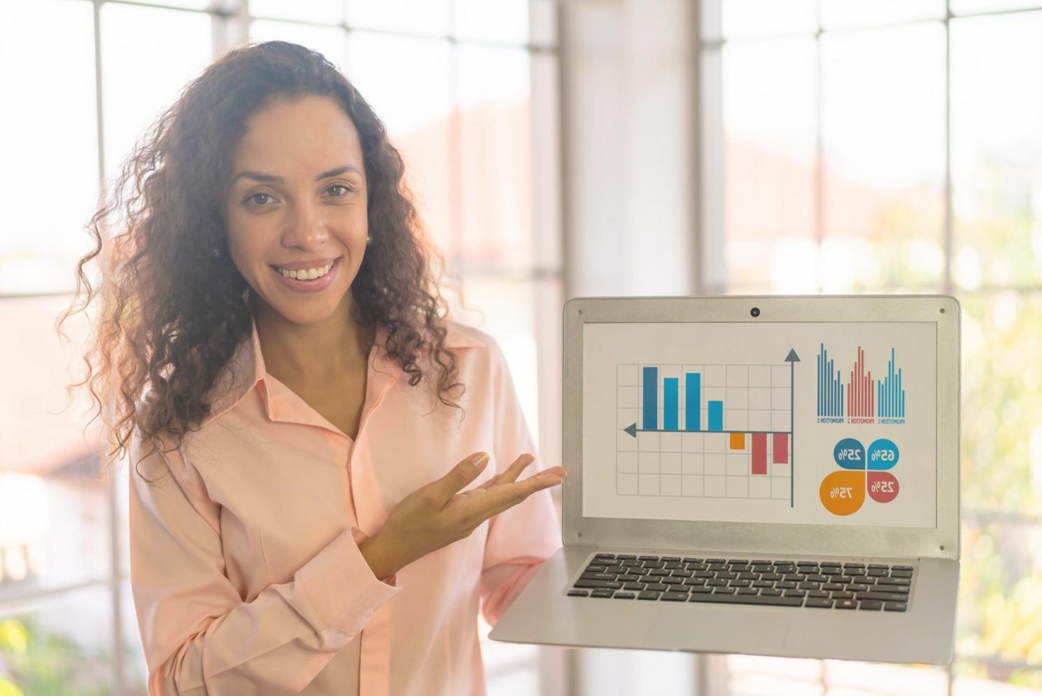 Financial planning workspace with charts and analysis tools